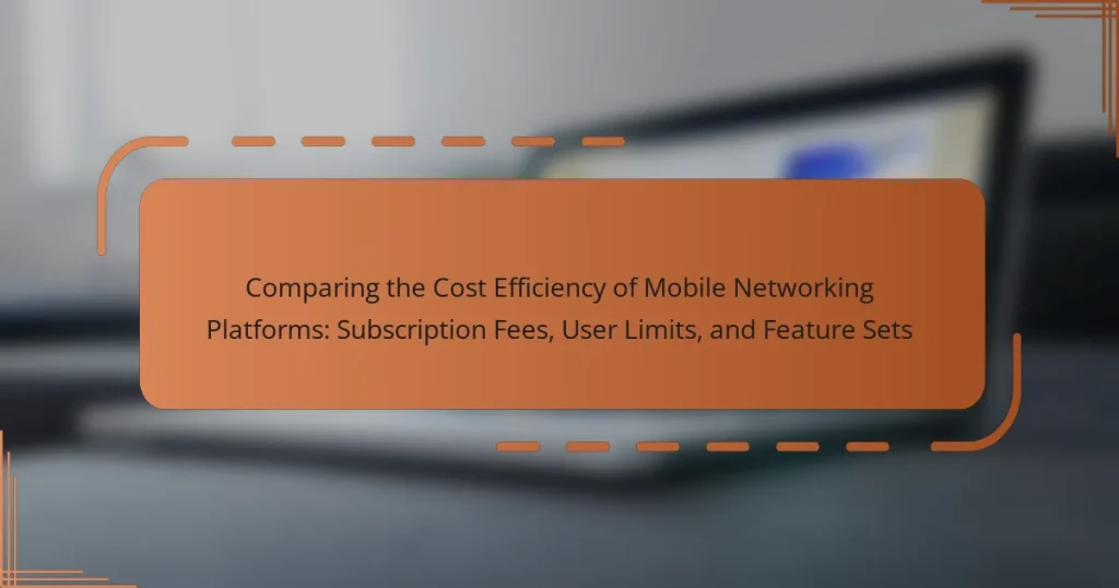 Comparing the Cost Efficiency of Mobile Networking Platforms: Subscription Fees, User Limits, and Feature Sets